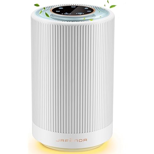 Jafanda Air Purifiers for Home Bedroom Coverage 450 sqft, 23 dB Air Cleaner with Brushless Motor, Effectively Remove Pollen Dust and Odor to Prevent Seasonal Air Diseases, Night Light