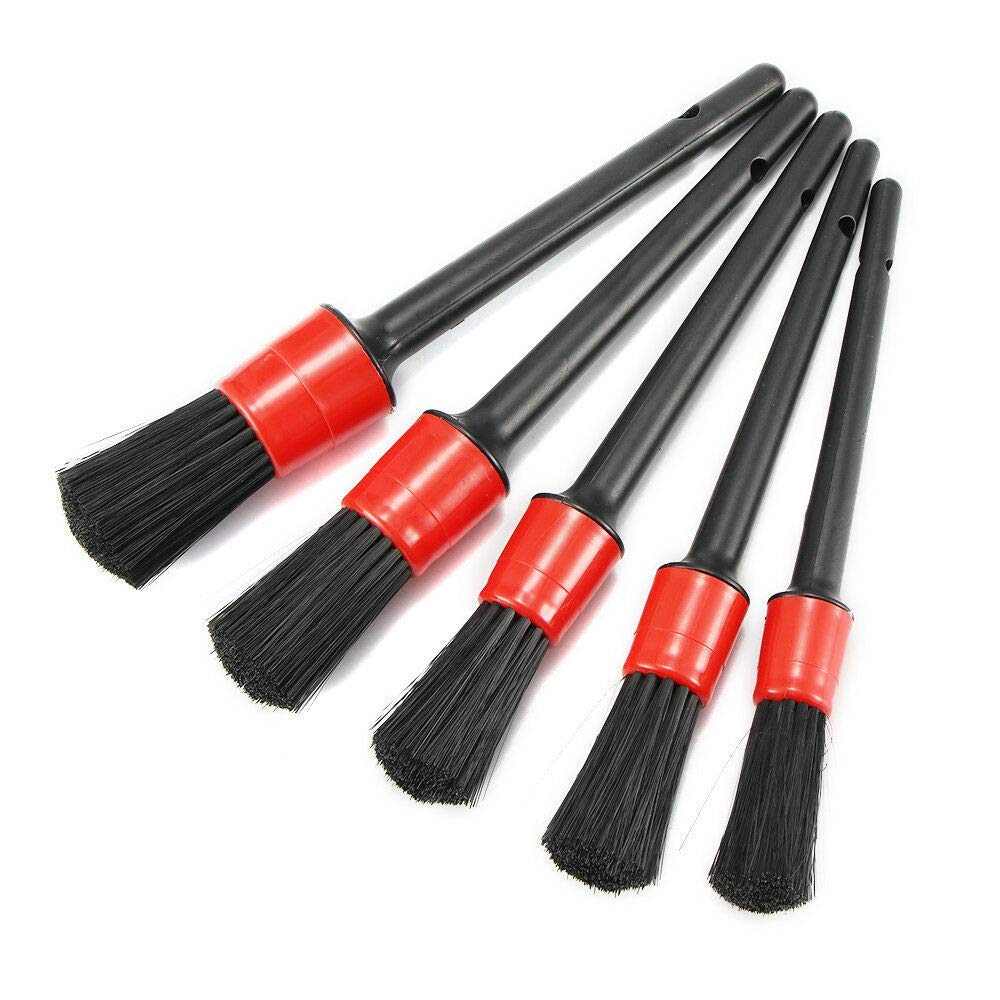 Maple Car Care Car Cleaning Tools, Soft Bristle Auto Brush Car Detailing Brush Set, 5 Different Sizes Detail Brush for Automotive Cleaning Wheels, Dashboard, Interior, Exterior-image-43