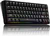 Chilkey ND65 Wireless Aluminum Mechanical Keyboard, 65% Layout Portable Gaming Keyboard, Tri-Mode BT5.02.4GHzUSB-C Hot Swappable Custom RGB Backlit Key Board for Laptop Office PC - Black