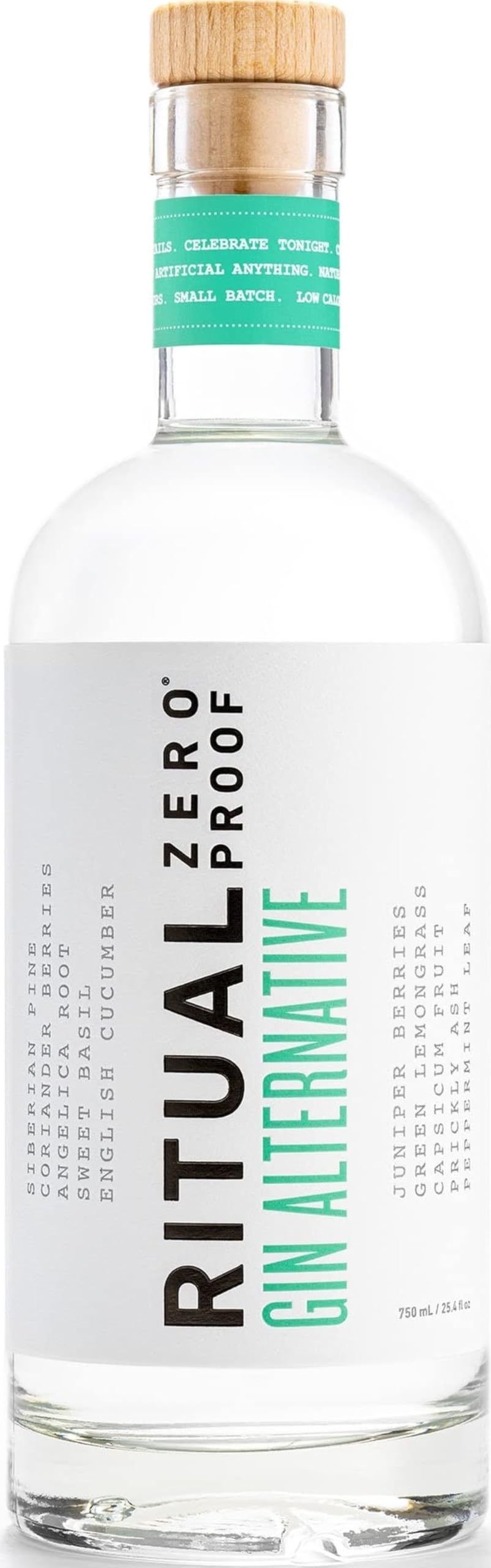 RITUAL ZERO PROOF Gin Alternative | Award-Winning Non-Alcoholic Spirit | 25.4 Fl Oz (750ml) | Zero Calories | Sustainably Made in USA | Make Delicious Alcohol Free Cocktails