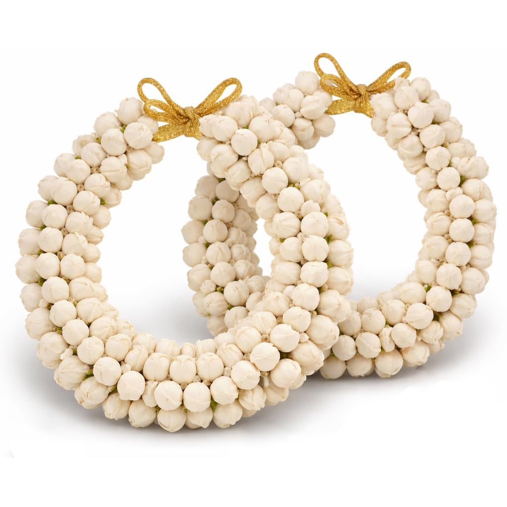 TEMPERIA (2pcs) Mogra Gajra Hair Accessories for Women & Girls | Traditional Artificial Jasmine Flower Fake Hair Bun | South Indian Style | Wedding & Festival Wear-picture-36