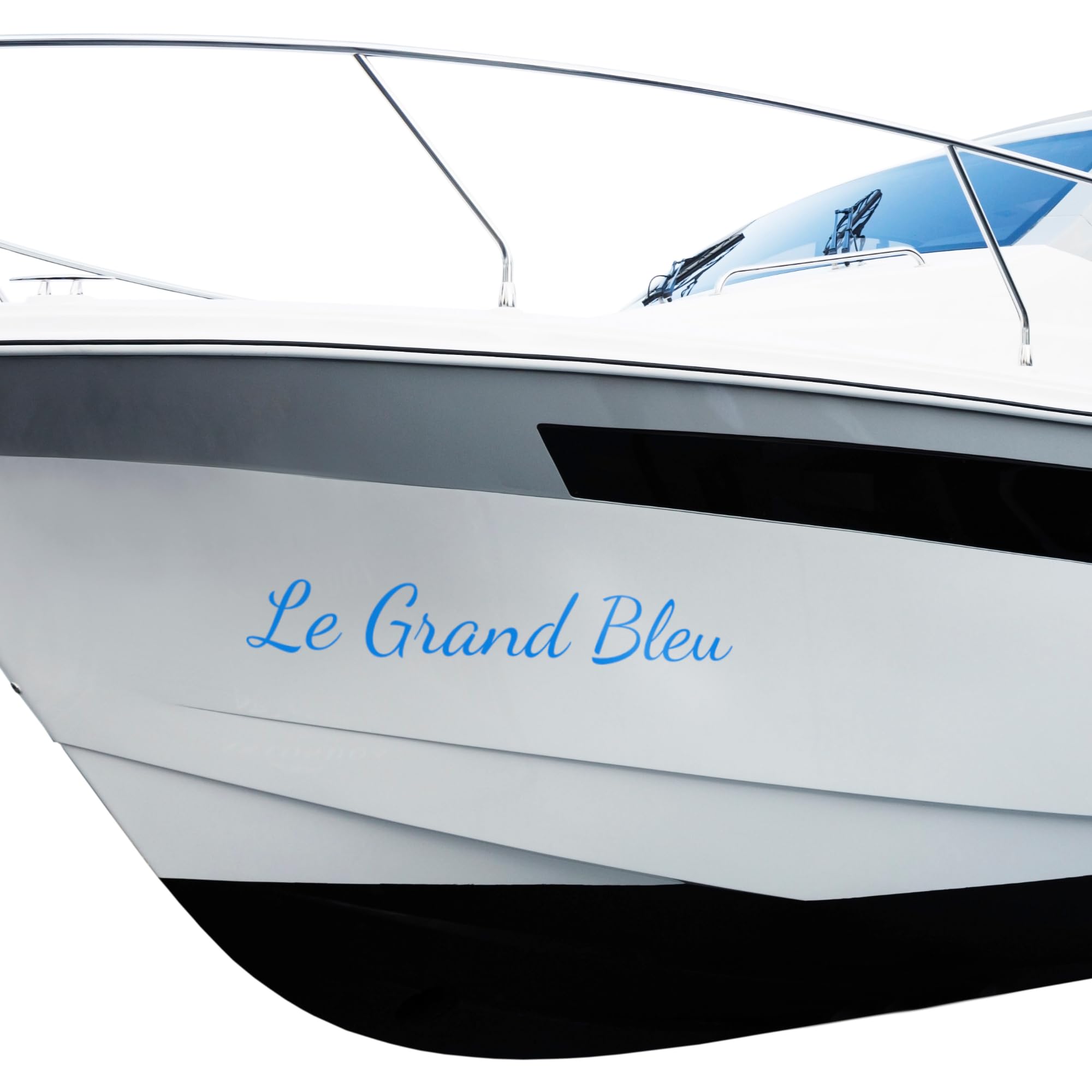 Lettrage Nom Bateau, Stickers et Autocollant Personnalisable - pour Bateau, Jet Ski, Voilier, Catamaran - Résistant Eau de mer et UV