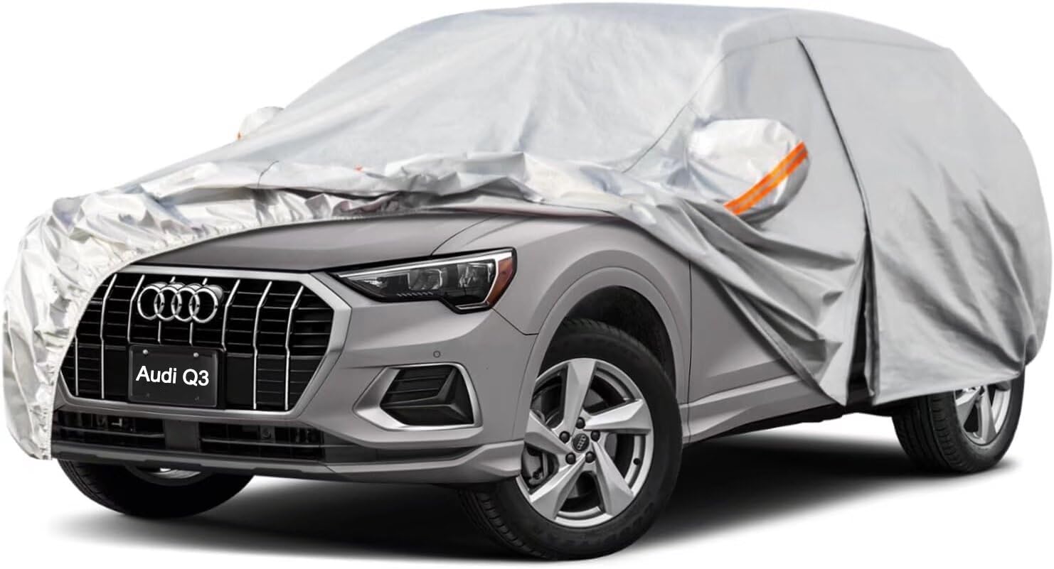 Kayme Funda Coche Exterior, Compatibles con Audi A5 (2009-2025), Cubierta para Coche Impermeable Transpirable Anti-UV Antipolvo de 6 Capas, Cubre Coche con Cremallera y Forro de Algodón. — view 9