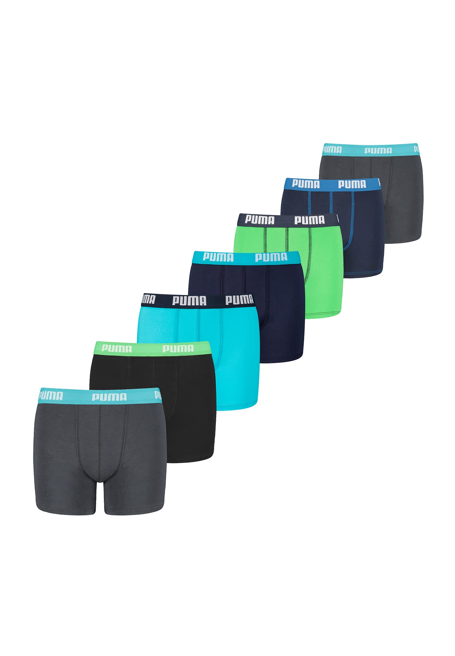 PUMA Boxer per bambini, biancheria intima, confezione da 7