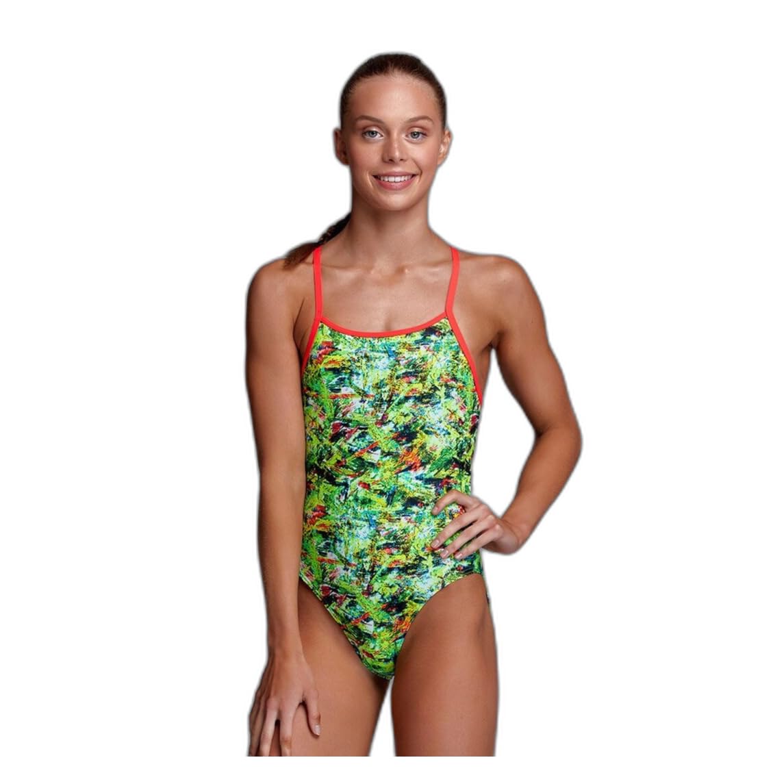 FunkitaGirls Swimming Costume - Wax Lyrical Diamond Back UK 24 Multicolour