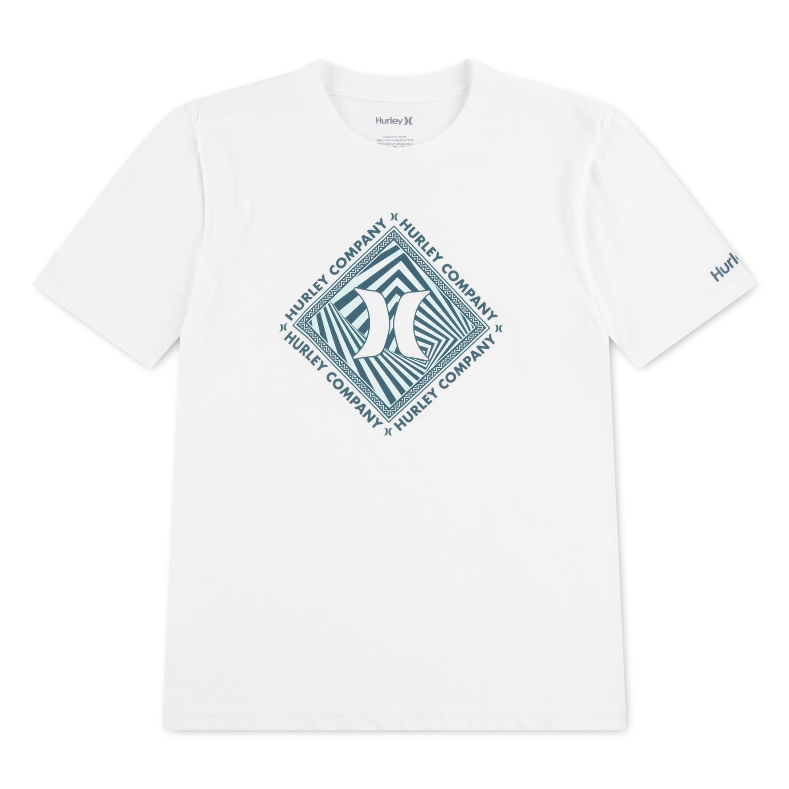 Hurley Boys Graphic T-Shirt Short Sleeve Boys White