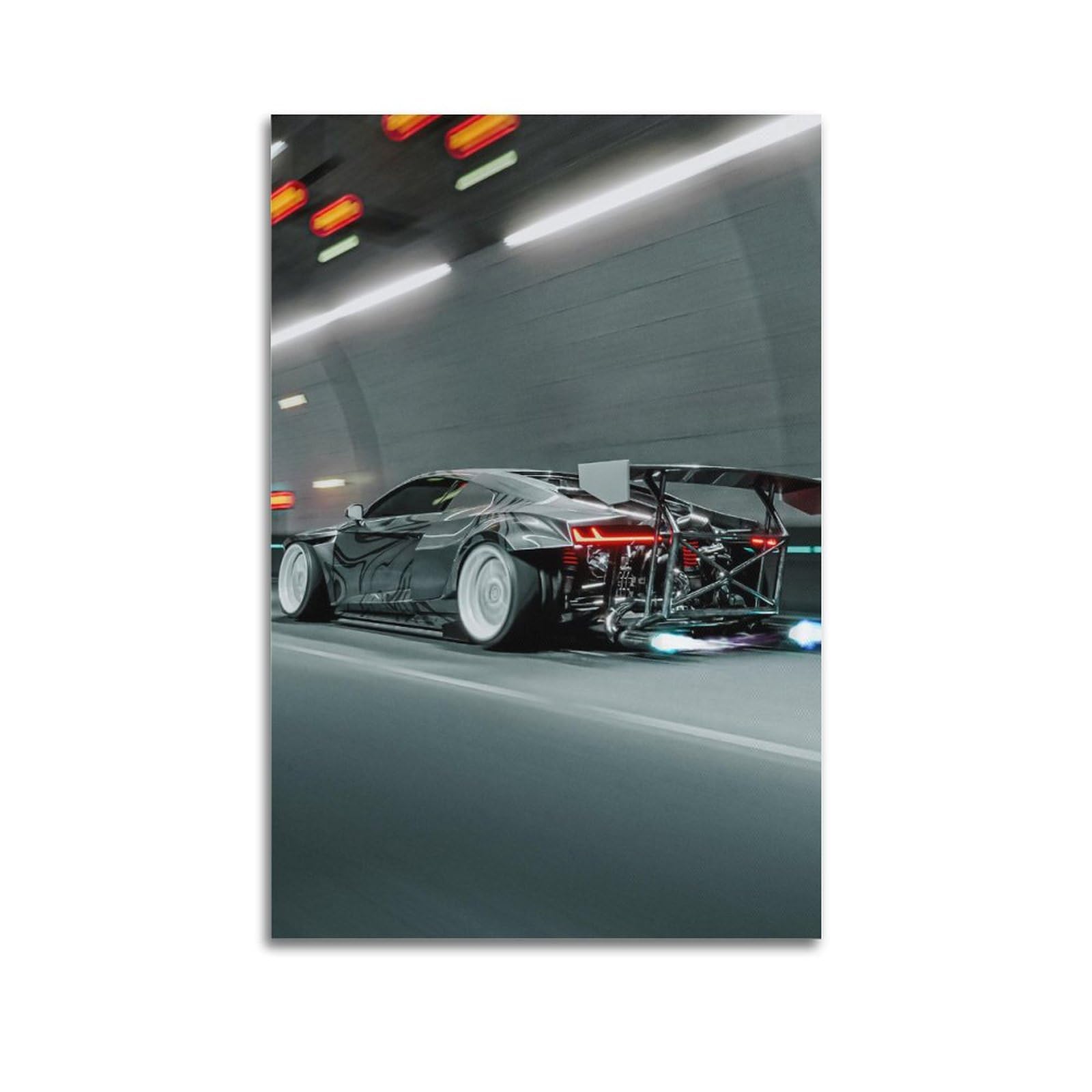 JONZA Sport Car Poster for Audi R8 Concept Supercar Decorative Painting Canvas Wall And Art Picture Family Bedroom 12x18inch(30x45cm)