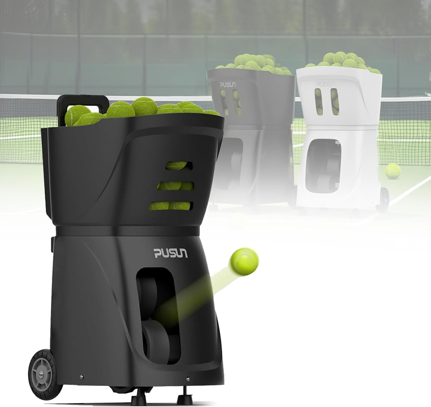Smart Tennis Ball Machine, Tennis Training Equipment - 100+ Balls, 5-7H Battery, 20-120km/h, 20 Placement, Multiple Modes, App Control & Tennis Thrower Function