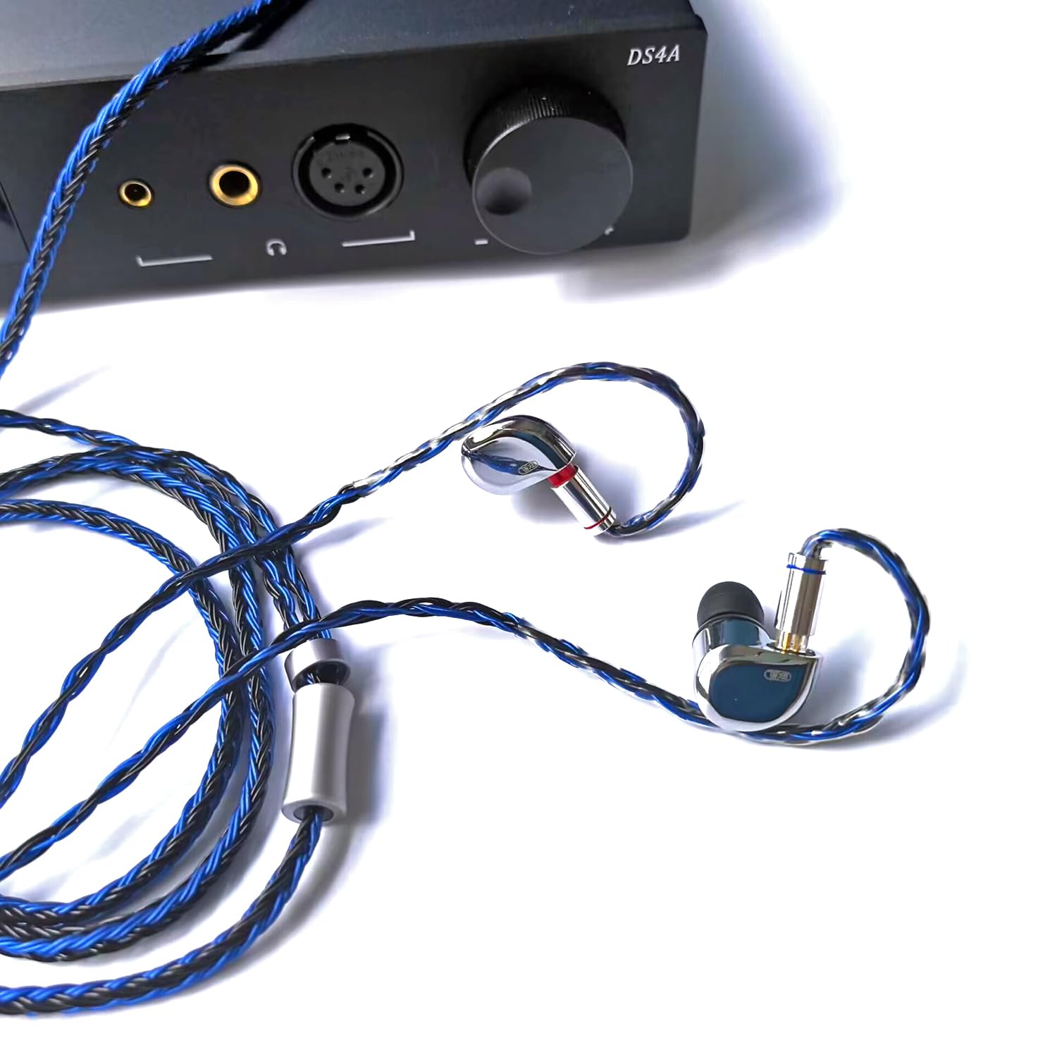 Cable de auriculares mejorado, cable de monitor intraural, cables IEM chapados en plata de 16 núcleos para KZ AS10 ZS10 ZST TRN V80, etc., funciona en audiófilo músico (0,78 mm-2 pines, 1,5 m