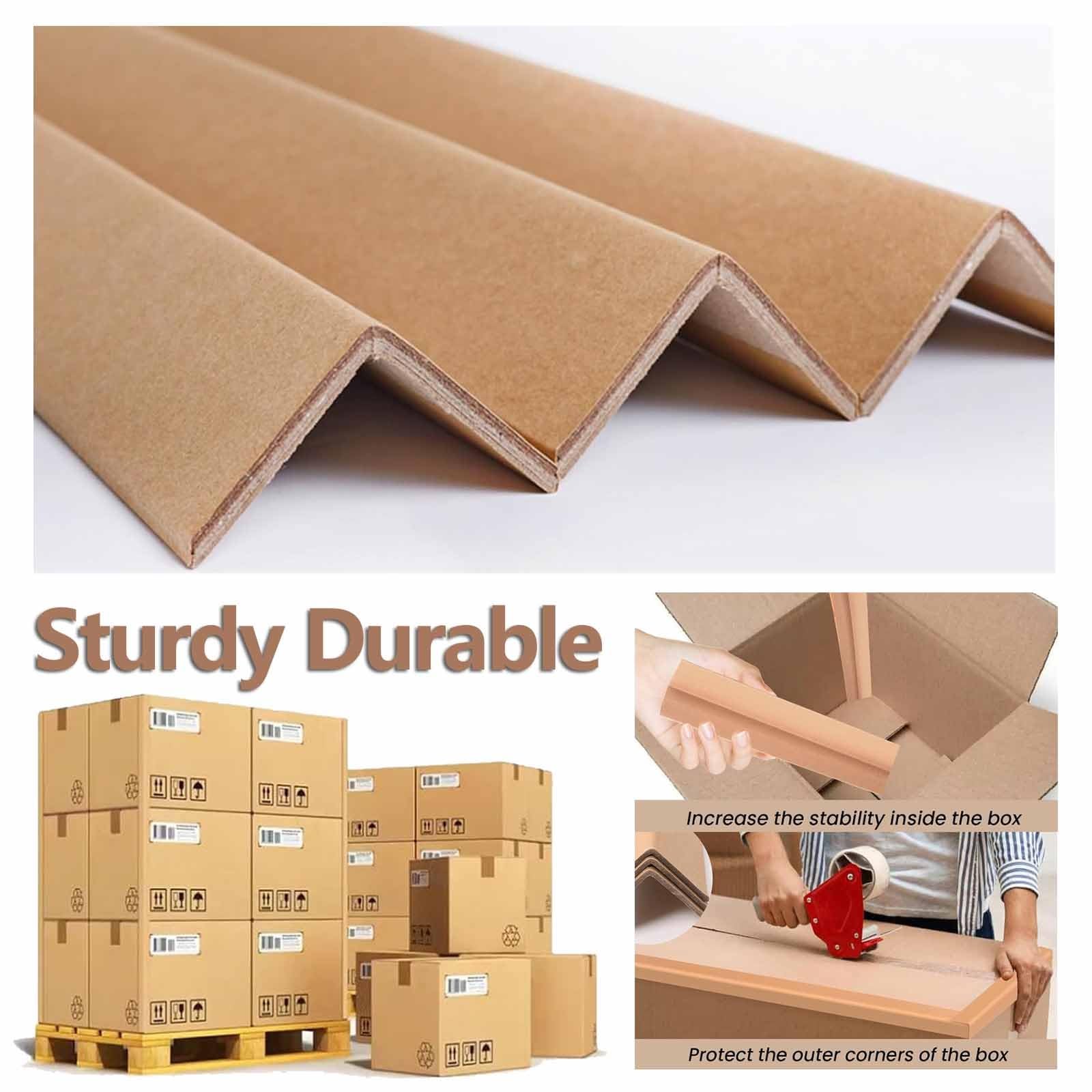 Cornières en Carton pour Emballage, Lot de 100, Protection d'Angle pour Palettes et Boîtes, 10 x 4 x 0.4 cm