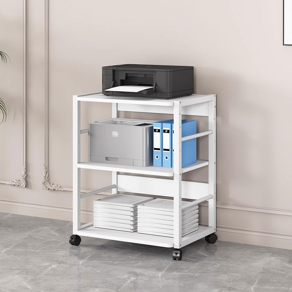 ENGENDER Druckerständer Heim-Dokumentenbuch-Aufbewahrungsregal, Büro-Kopierer-Schrank-Host-Halterung Bürodruckertisch(S:50CMX40CMX70CM)