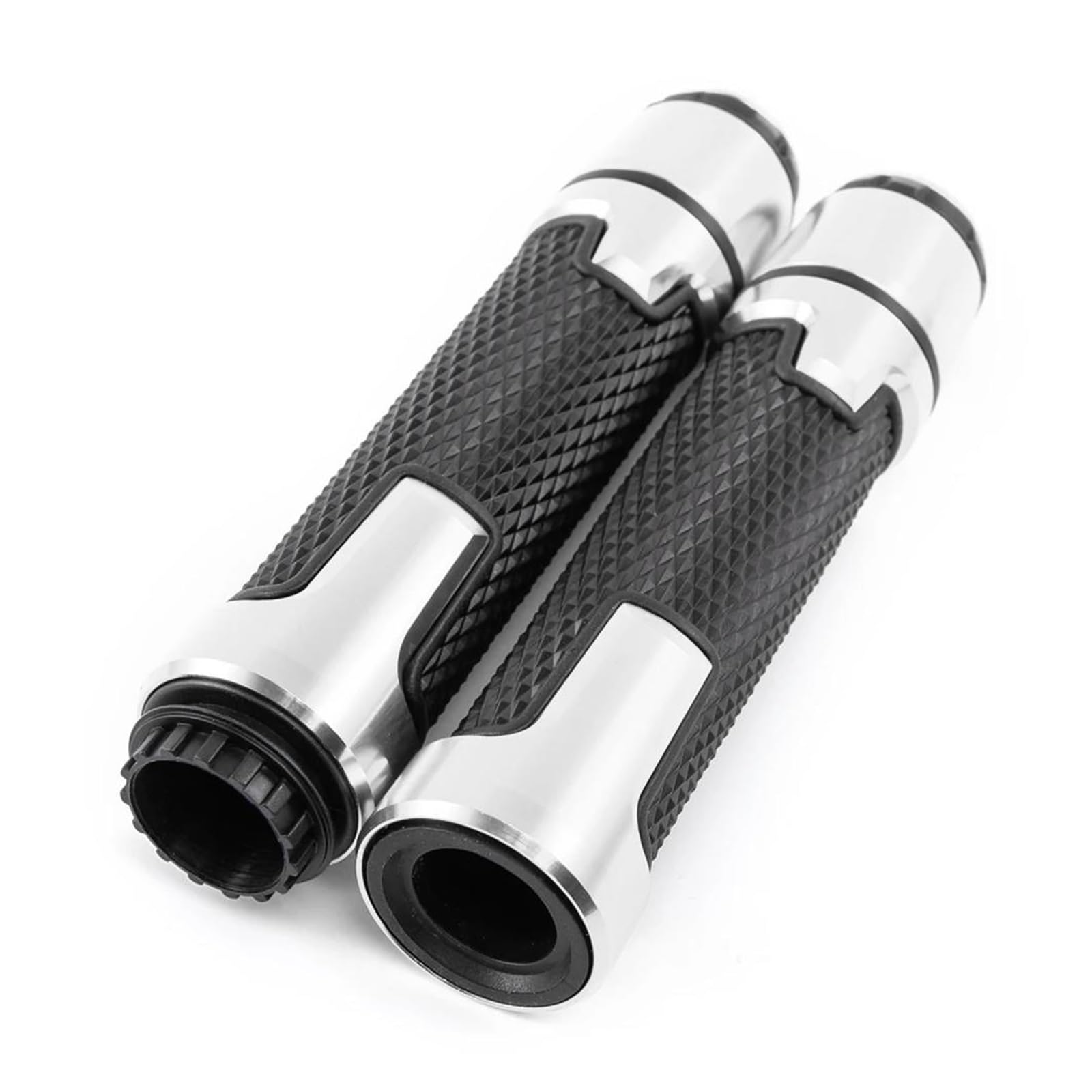 Guidon de Moto pour Z750 Z900 Z1000 Z650 pour V&ersys 650 pour Ninja ZX10R Poignées Moto Poignées Guidon Course 22mm 7/8 "Cafe Racer Poignée de Moto(Argent)