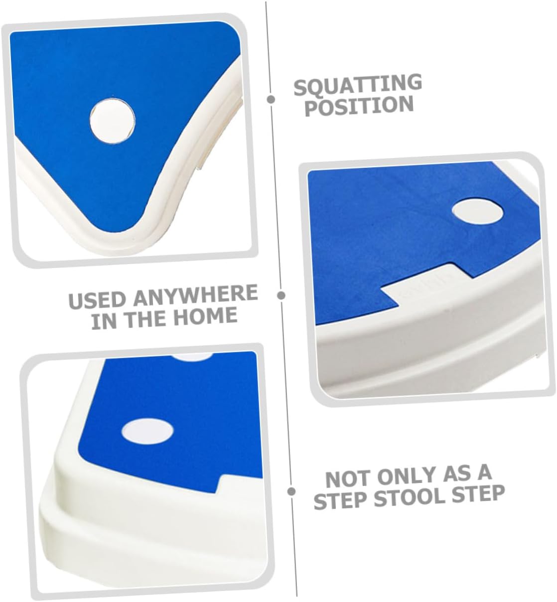 Plastic Toilet Step Stool with Anti Skid Footrest for Bathroom