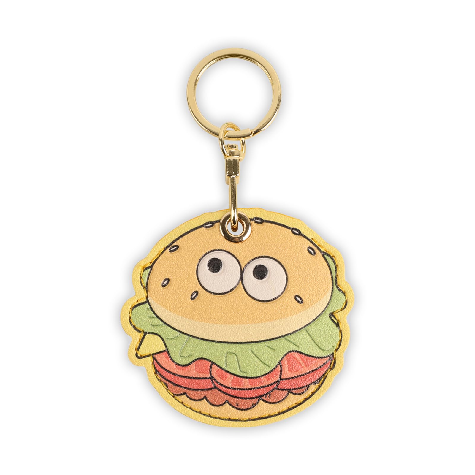 Leather Keychain Case Holder Compatible with Apple AirTag, GPS Airtag Keychain Finder Tracker with Key Ring, Anti-Scratch Protective Air Tag Cover
