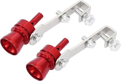 Miniatura 10 de X AUTOHAUX 2 unids M tamaño aleación de aluminio universal Turbo sonido escape silenciador tubo silbato coche rugido fabricante amarillo