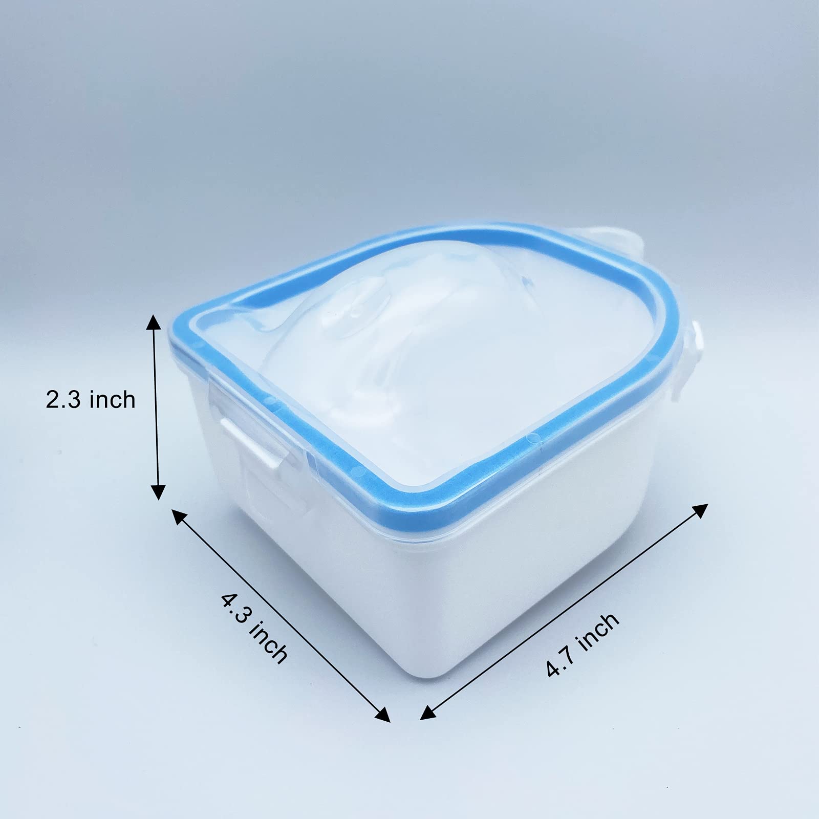 2 x Nagellack-Schalen zum Einweichen von Nägeln, Acetonfest, Soak-Off-Nagellack-Entferner, Soak-Off-Schüsseln für Acrylnägel, Dip-Pulver, Soak-Off-Entferner für Zuhause und Salon.