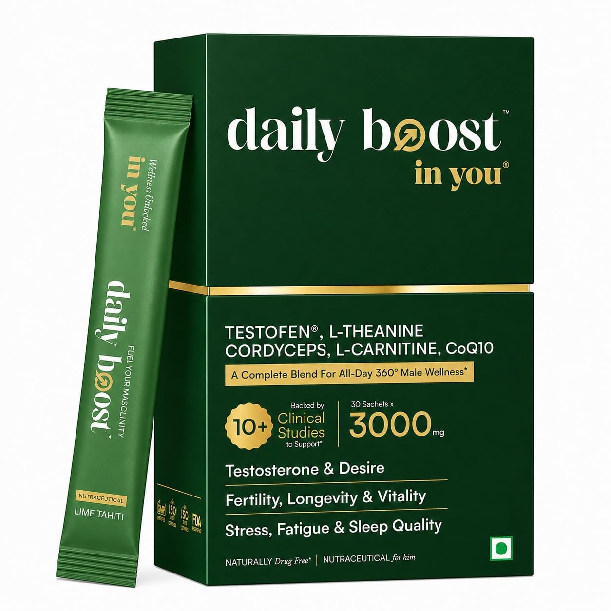 inyou Daily Boost Male Fertility Supplement For Men | Supports Testosterone & Reproductive Function | CoQ10 Supplement | FSSAI Complaint, GMP, & HACCP Certified (60 Capsules)-image-38