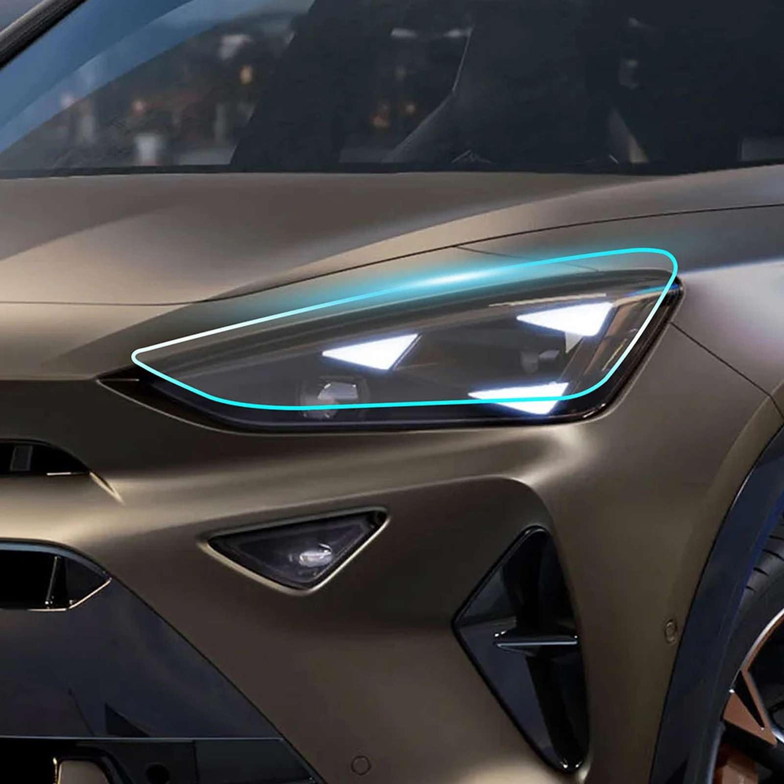 Lackschutzfolie für Scheinwerfer mit B-Säulen, kratzfest, passend für Seat Cupra Formentor 2024 2025 (transparente B-Säulenfolie)