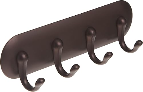 Miniatura 1 de InterDesign Estante organizador autoadhesivo de llaves para el recibidor Acero inoxidable Bronce S