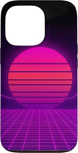 Miniatura 10 de Funda con diseño estético para iPhone 16 Retrowave Synthwave de los años 80 y 90