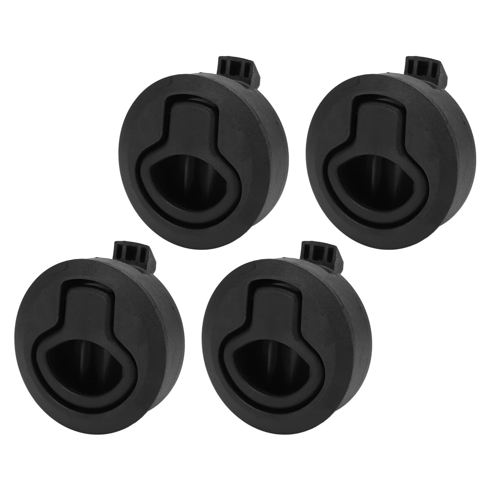 Chiusura Ad Anello Tondo con Chiusura a Scatto, Ferramenta per Armadietti per Barche, Plastica Resistente Nera 61 Mm per Portelli Marini, Yacht,