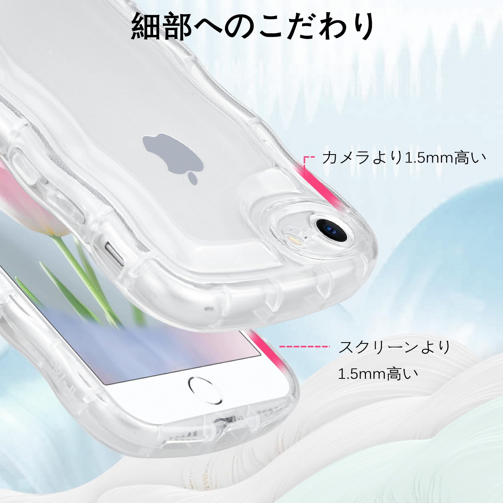 Amazon.co.jp: VENINGO iPhone SE3ケース iPhone SE用ケース クリア 