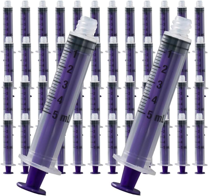 Vesco Medical ENFit Standard Tip Syringes, 5ml (Pack of 50)