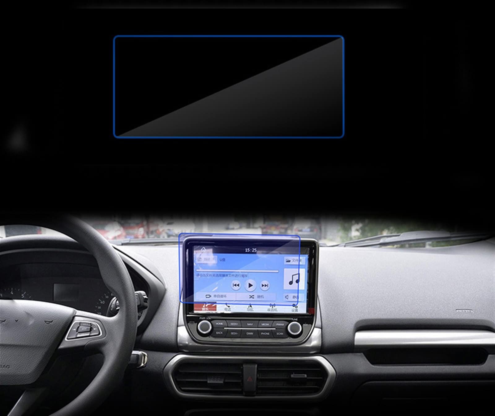 Film GPS Ford EcoSport 2018-2022 protection écran en verre trempé tactile