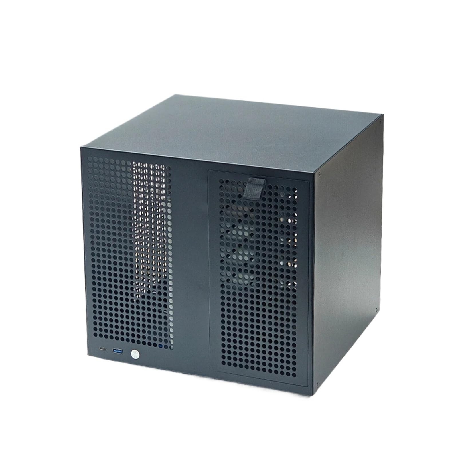 Kompatibel mit Hot Sagittarius 8-Bay NAS MATX | PCIe in voller Höhe. Synology-kompatibel. Weiß/schwarzes Gehäuse.(Black Chassis)