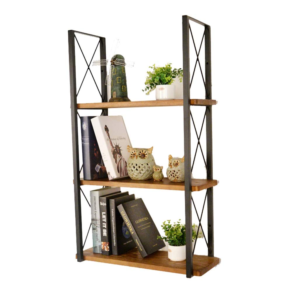 Lerdbt Bookshelf Metal Shelf Bookcase Wall Mounted Hanging Bookshelf Bookcase Storage Shelving Unit Display Shelves Color Black Size 99x25x80cm Amazon Co Uk Kitchen Home