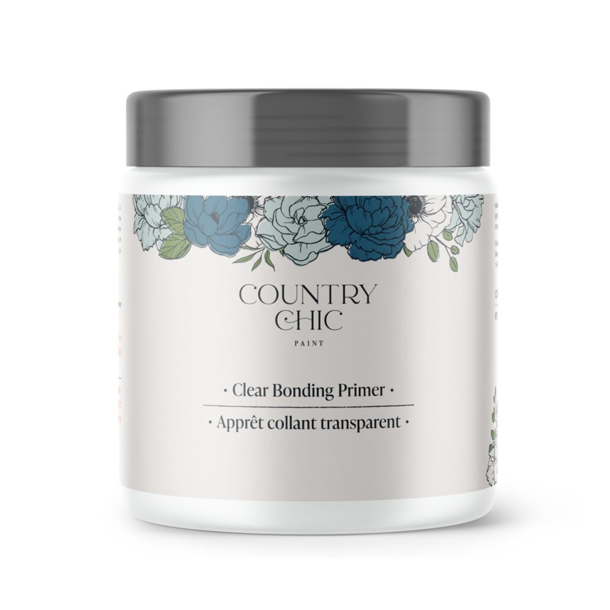 Clear Bonding Primer - Chalk Style Furniture Paint Surface Prep Clear Primer Base Coat - Adhesive Furniture & Decor Primer for Laminate, Glass, Metal, Oil-Based Paint or Stain - Quart (32 oz)