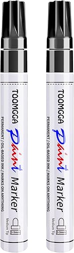 Marcadores de pintura de 5 colores Rotuladores de pintura permanentes, rotuladores de pintura a base de aceite, de secado rápido e impermeables,