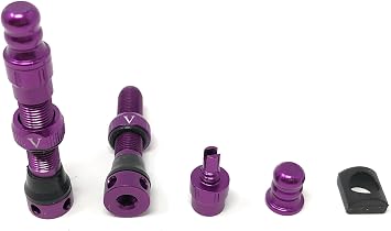 VeloTubes Premium Tubeless Schrader Valves Purple