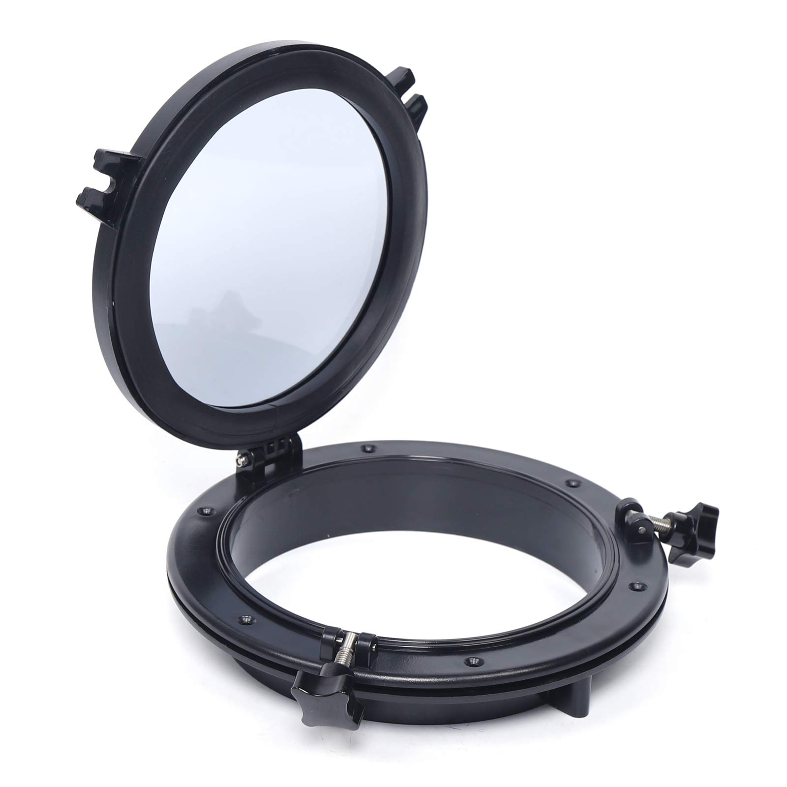 8.4/10.4 Inch Porthole Window Black Porthole Round Porthole Window Replacement Porthole Suitable for Boats Yachts Caravans Industrial Vehicles (8.4 Inch)
