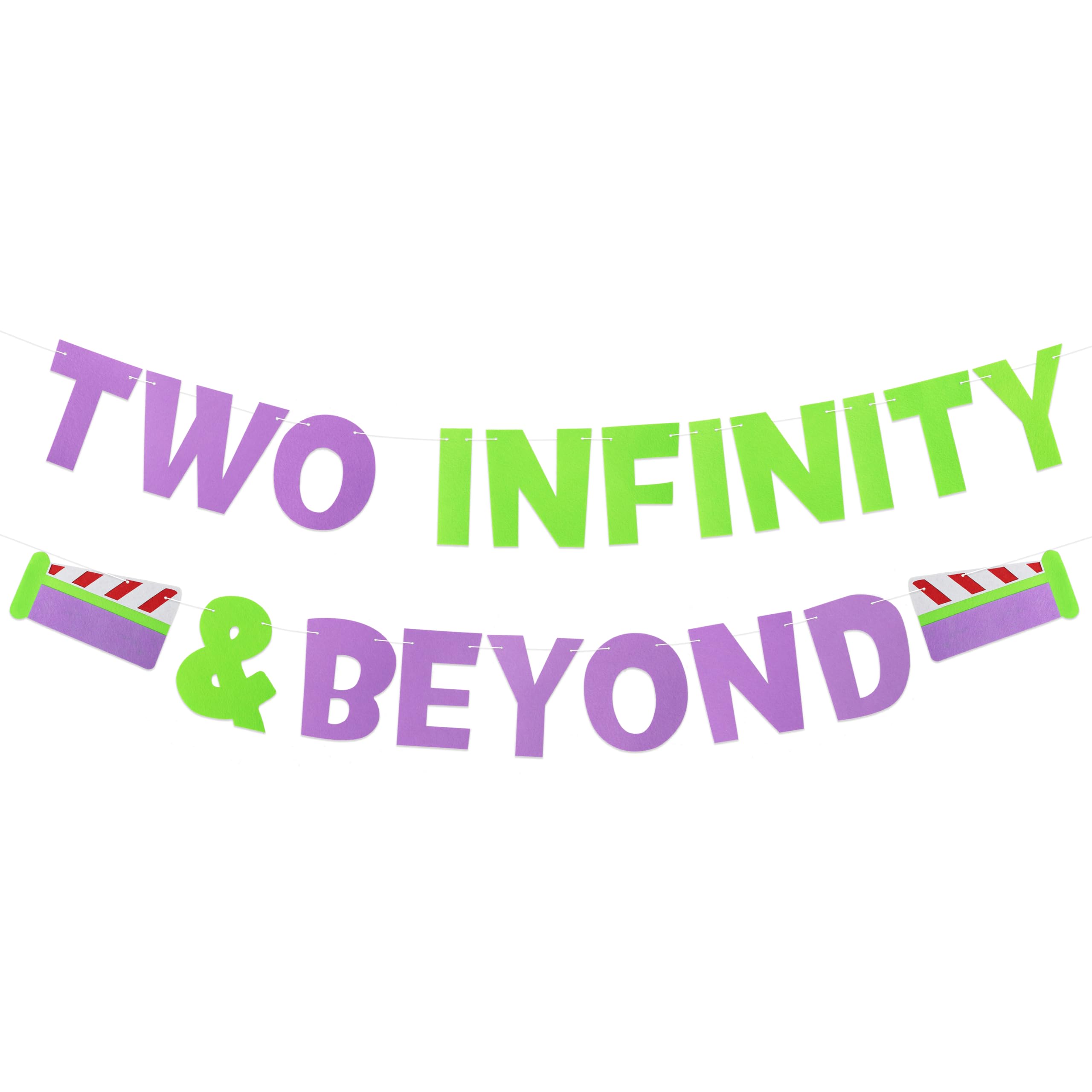 Two Infinity and Beyond Birthday Party Banner- Two inspired Infinity Banner 2 Infinity & Beyond Bday Decorations Photo Prop for Boys Girls