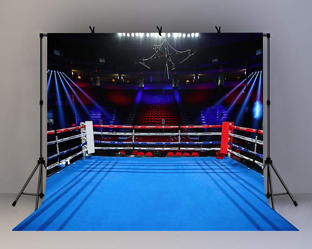 LYLYCTY Boxing Ring Backdrops for Photography 10x10ft Children Boys Birthday Party Background for Portrait Adults Party Banner Photo Booth Studio