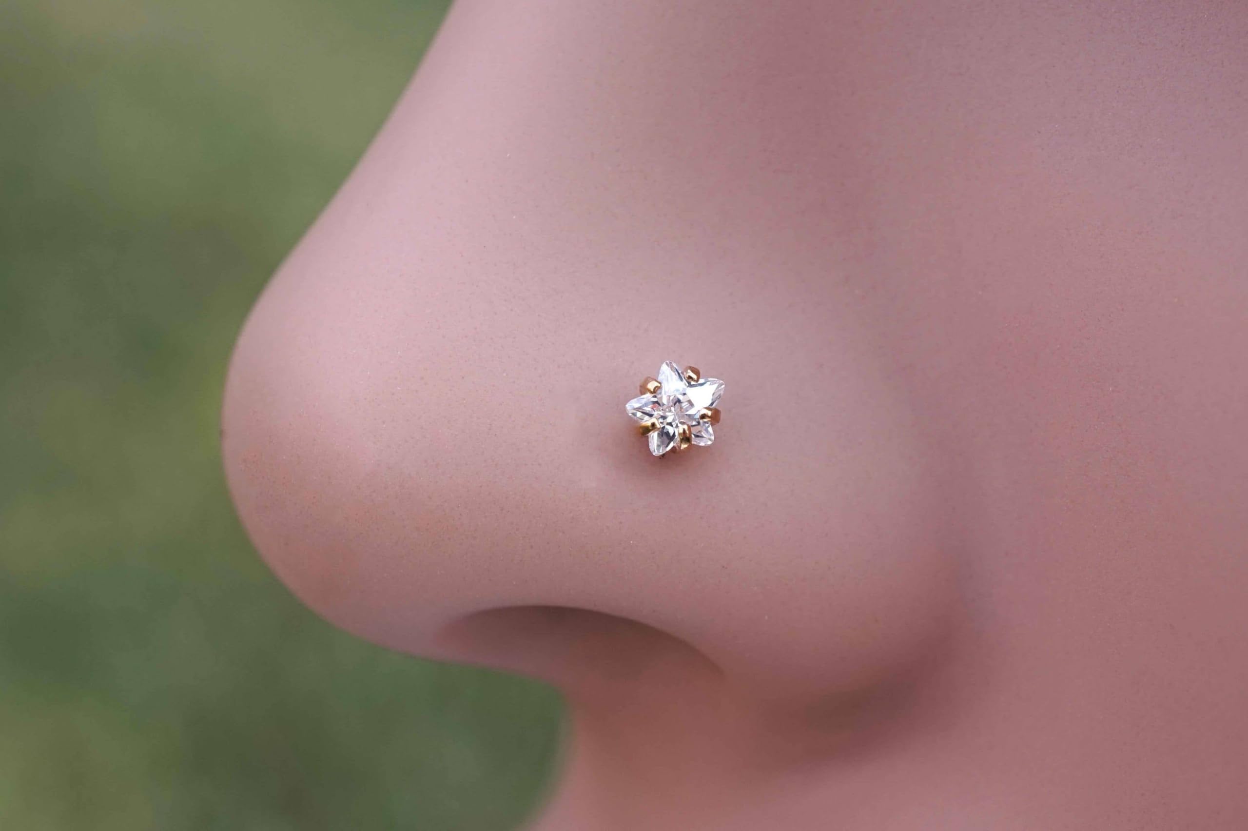 renu creation House Of Common Gold-Plated Plated Alloy Nose Stud Gold-picture-12