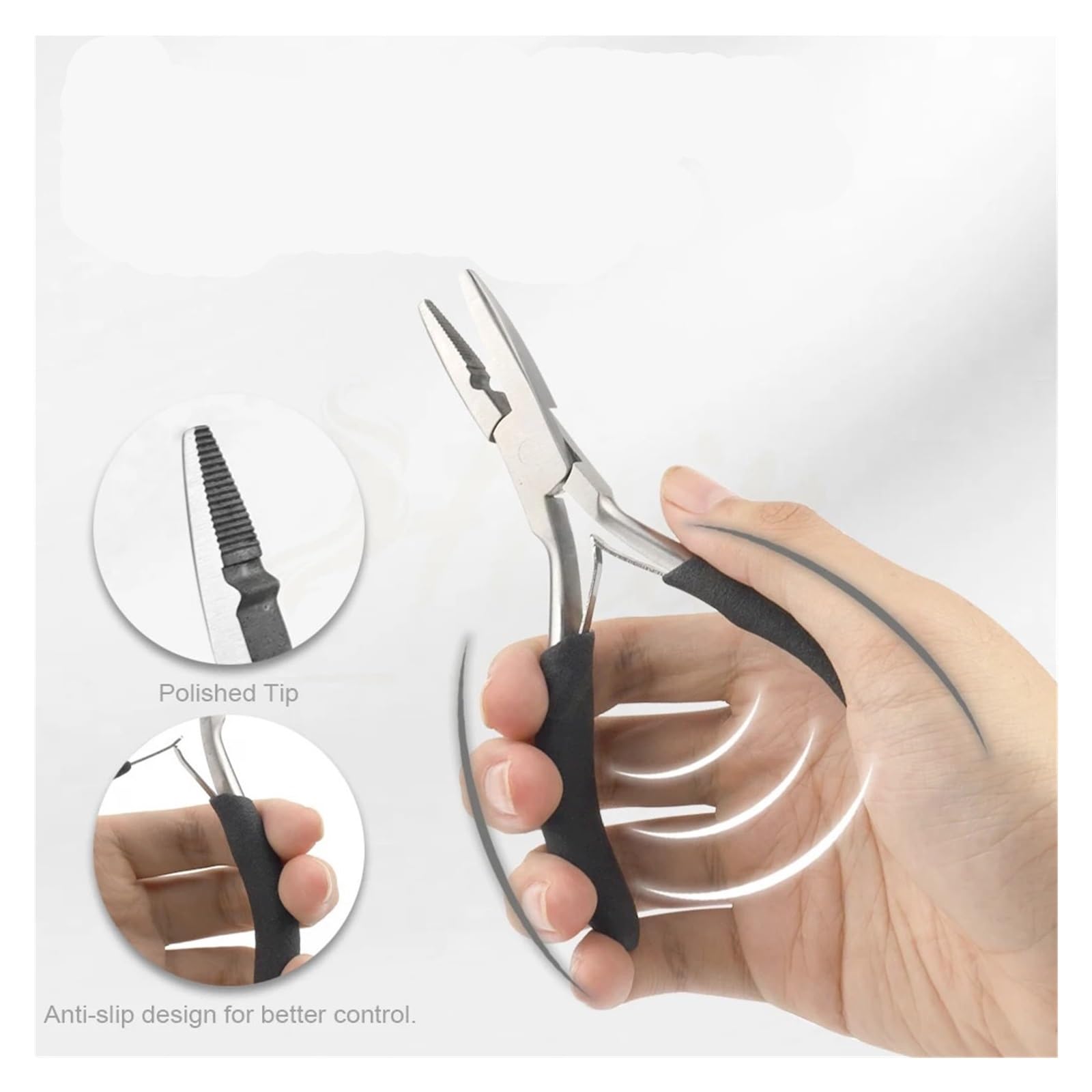 Alicates para Extensiones Pelo Alicates for extensiones de cabello | Micro anillos, cuentas, alicates de microeslabones más cercanos for coser extensiones de trama, plumas(Silver)