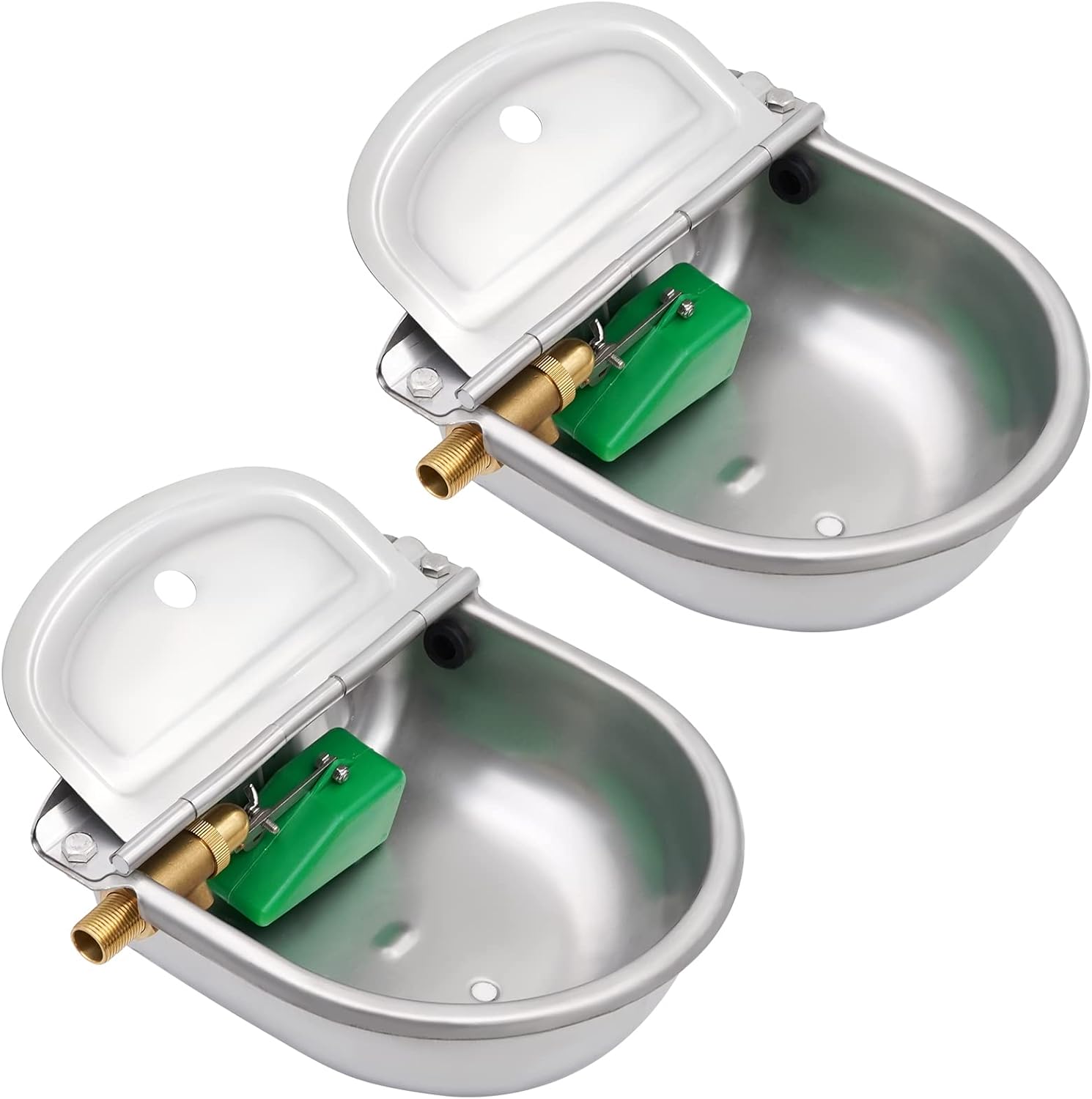 2 Set Automatic Water Bowl Trough Waterer 304 Stainless