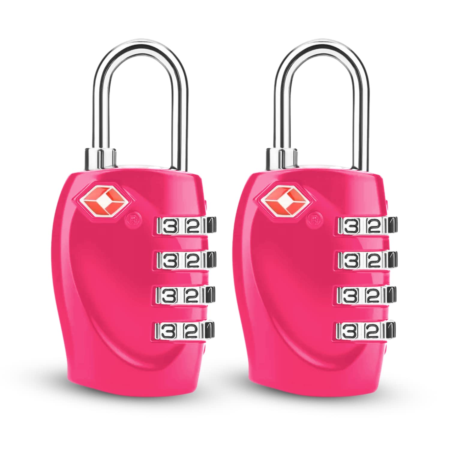BABEL TOOLSBABEL TOOLS 2 PACK (Pink) 4-Digit TSA Travel Luggage Combination Lock and Colored Padlock Suitcase Lock Bag Lock Cabinet toolbox box Gym locker lock Door lock Fence lock Backyard lock