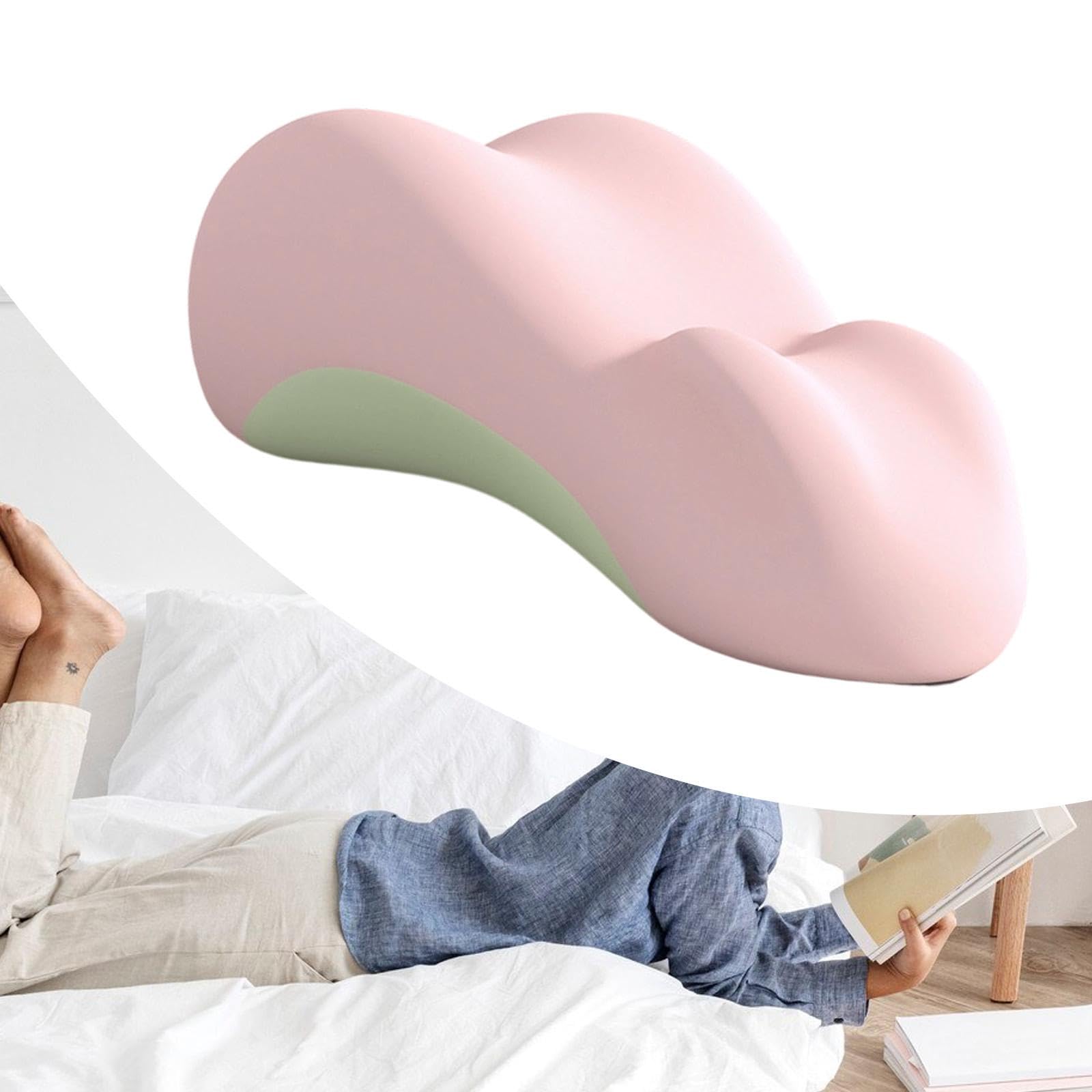 Almohada de para Cama, versátil, Profesional, para Las piernas, para Dormitorio, con Gel, Espuma viscoelástica, Rosa