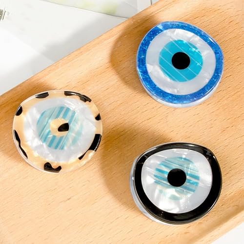 Miniatura 6 de Yuthsona 6 pinzas para el cabello retro de ojo azul, pinzas para el cabello de la suerte, pinzas para el cabello pequeñas antideslizantes para