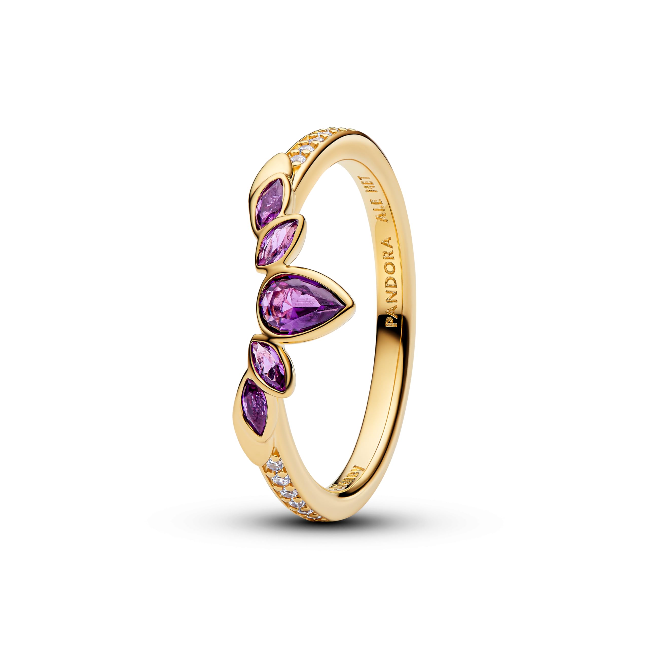 PANDORA Disney 164135C01 Bague pour femme Motif Reine des Neiges Anna Tiara Doré