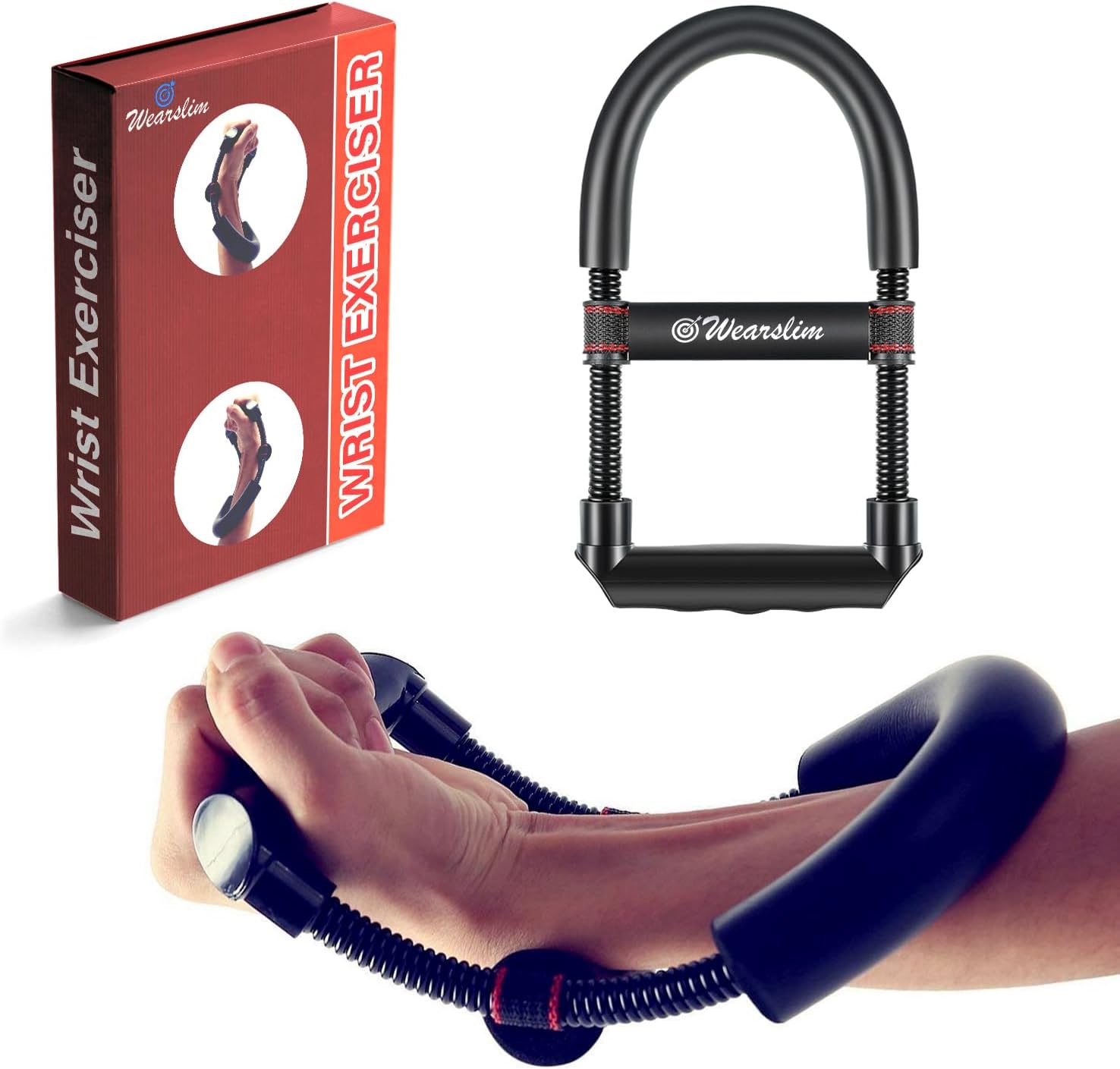 Wearslim® Professional Advanced Adjustable Forearm Strengthener Wrist Exerciser Equipment for Upper Arm Workout and Strength Training, Forearm Muscle Strength Training Fitness Equipment-Black