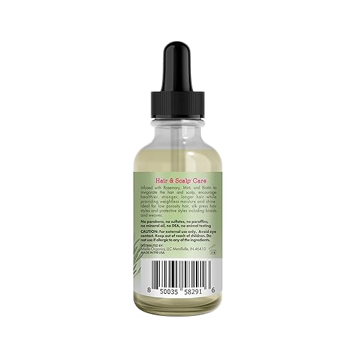 Miniatura 6 de Mielle Organics Aceite para fortalecer el cuero cabelludo y el cabello ligero y menta de romero, 2 onzas