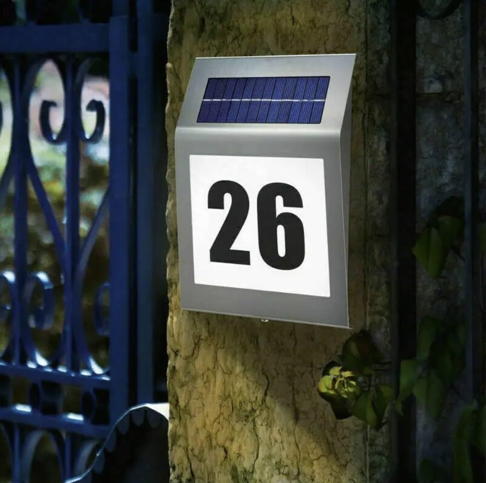 LED Solar Wandleuchte Wally In Silber 0 06W IP44 Mit Dämmerungssensor | Star Trading | 481-73