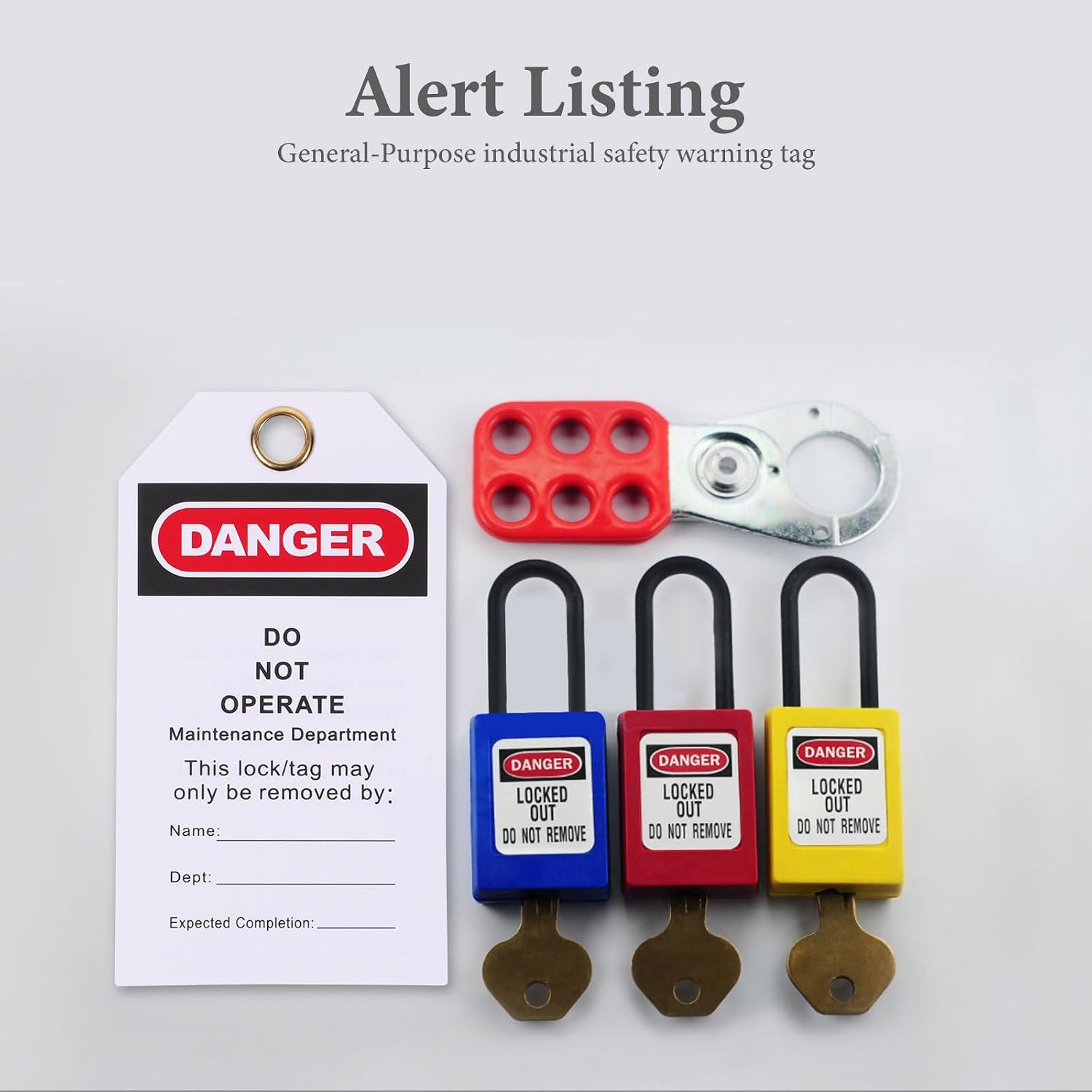10pcs Lockout Tags Hanging Equipment Safety Tags PVC and Metal Material Increase Safety Awareness Help Prevent Accidents for Industrial Maintenance and Factory Use