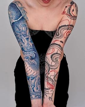 Large Temporary Tattoos Women Temporary Neck Tattoos Temporary Realistic Flower Chest Tattoo for Adults TS08