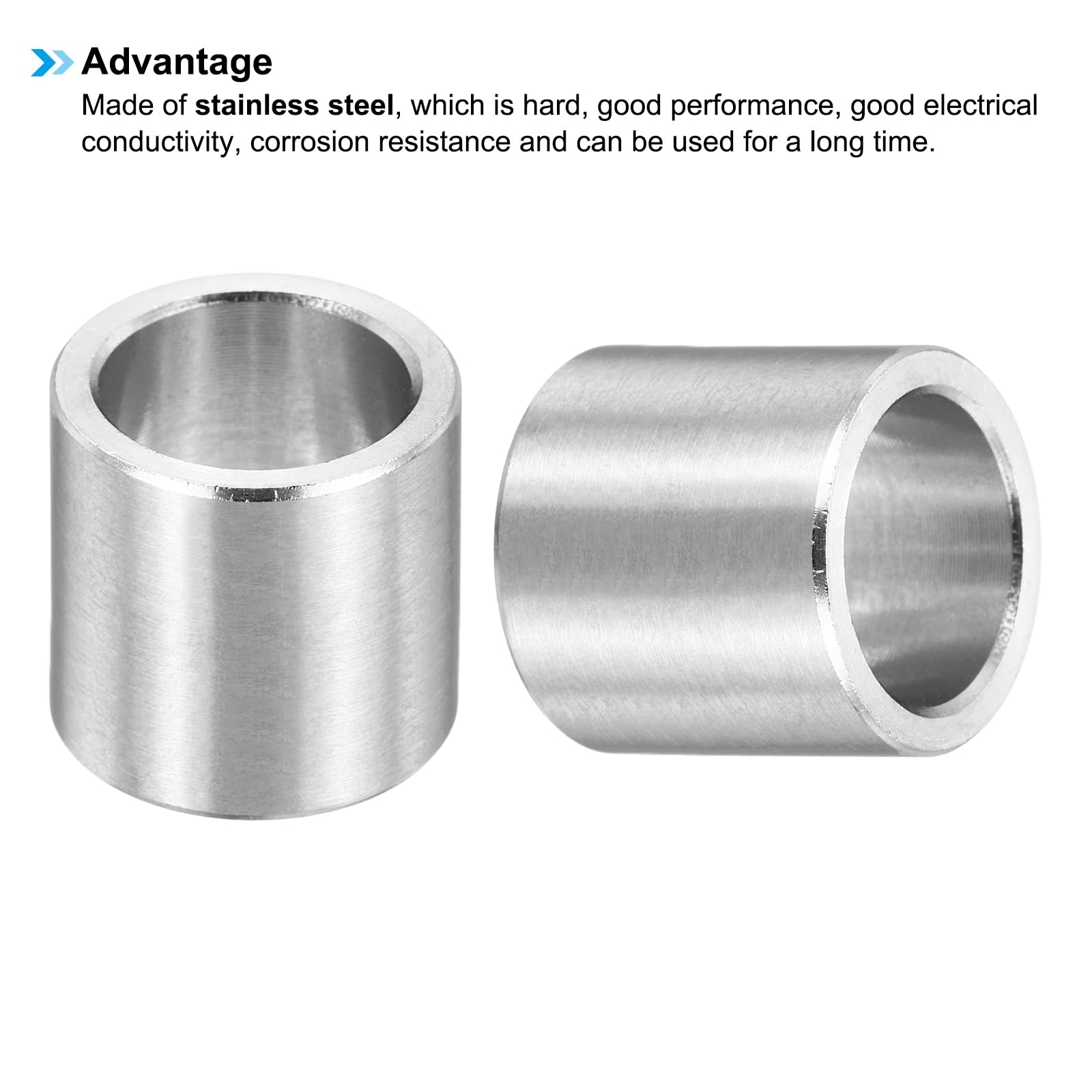 PATIKIL M12 Stainless Steel Spacers, 12Pcs Metal Spacer 12mm ID x 16mm OD x 16mm l Screw Standoff for 1/2" or M12 Screw - Image 4