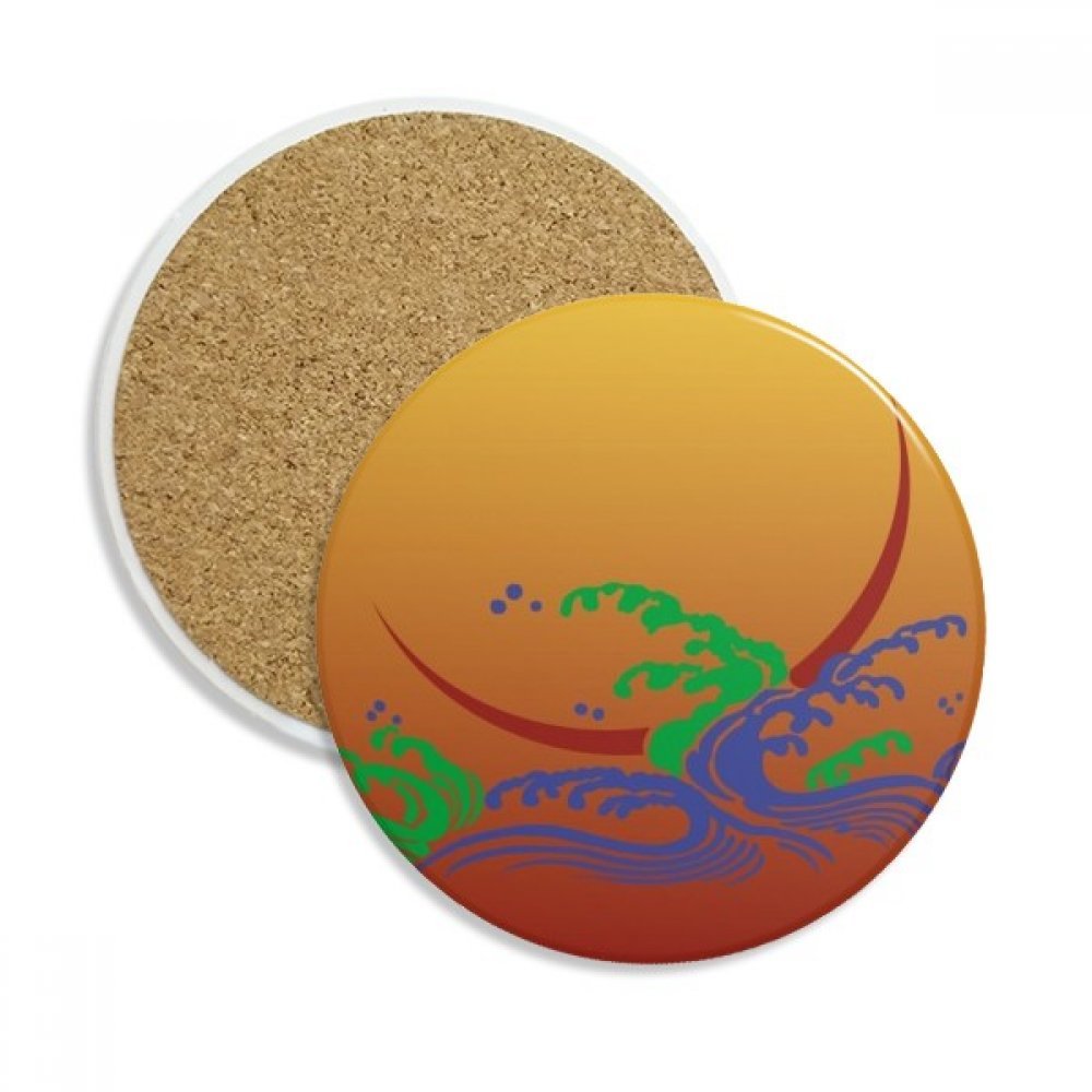 Coaster en céramique fleur d'or, le cadeau de boissons idéal style japonais